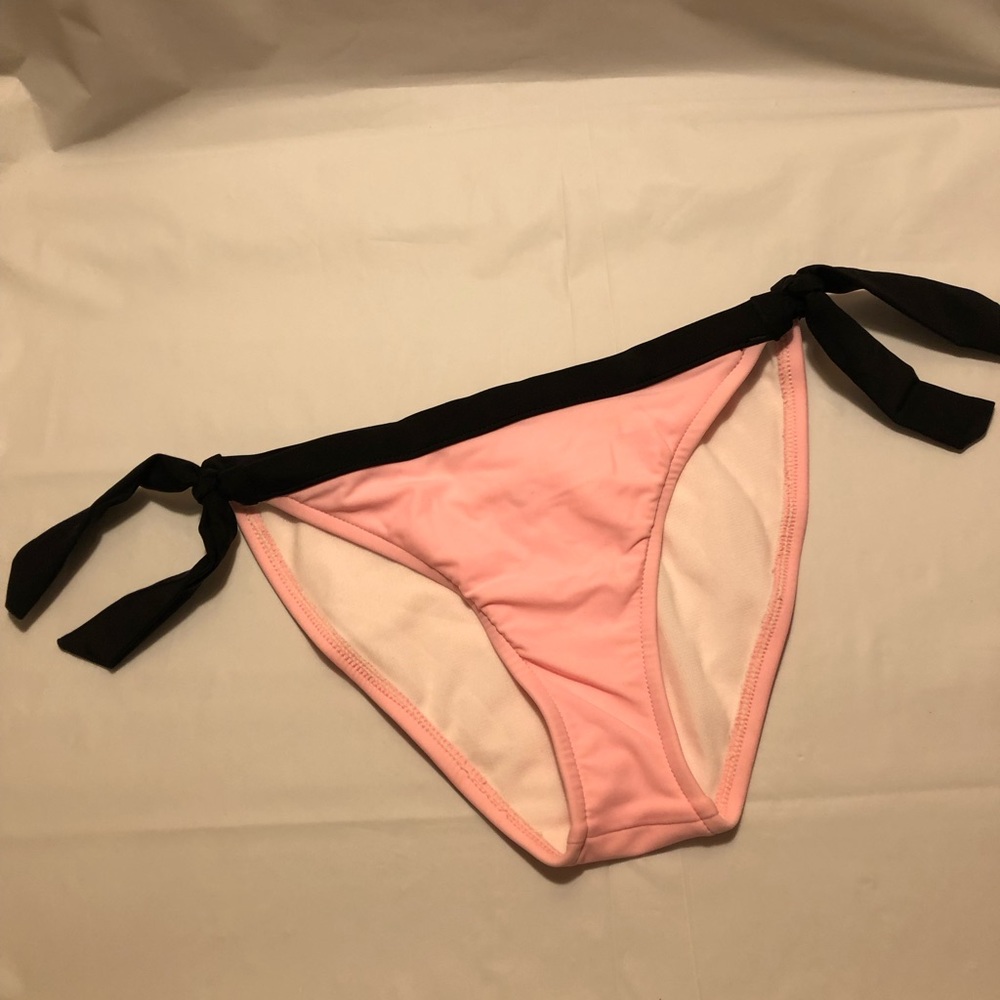 Pink and black bikini bottom